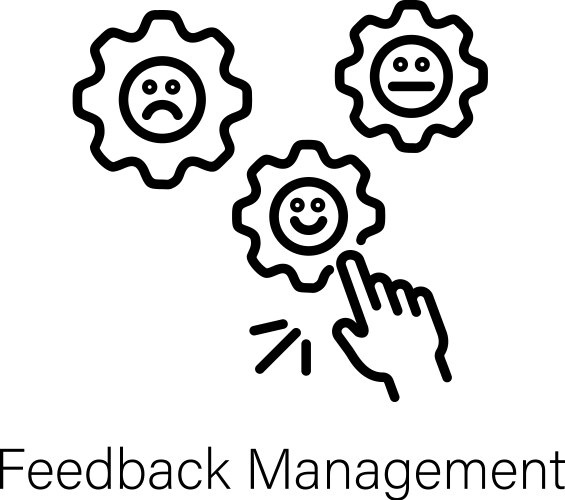 Feedback management vector image