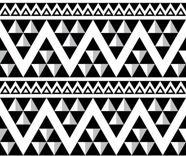 Aztec seamless pattern tribal black and white Vector Image