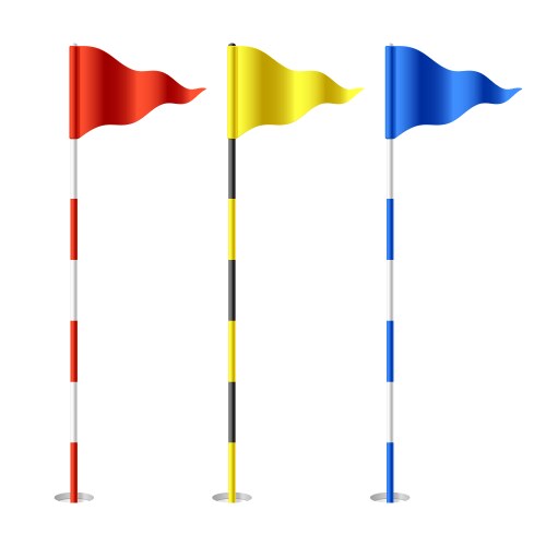 Red golf flag Royalty Free Vector Image - VectorStock