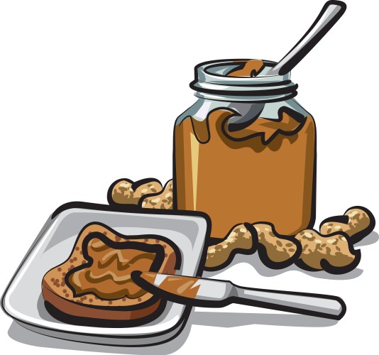 Creamy Peanut Butter Spread Vector Image