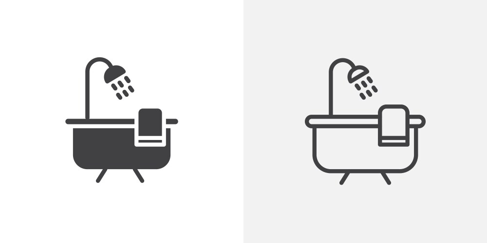 Bathroom icon set Royalty Free Vector Image - VectorStock