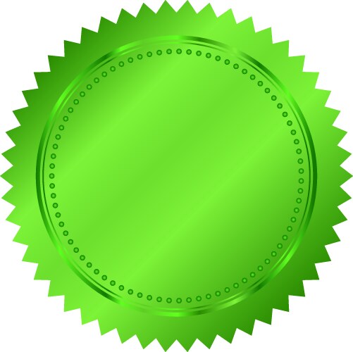 Green badge Royalty Free Vector Image - VectorStock