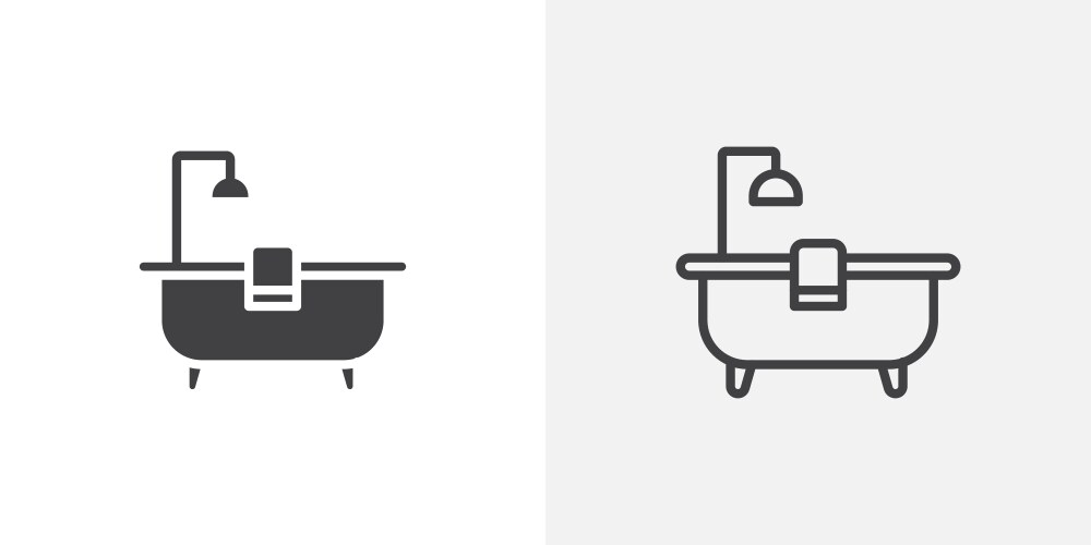 Bathroom icon set Royalty Free Vector Image - VectorStock