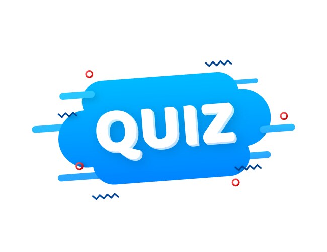 Quiz logo with clock concept questionnaire vector image