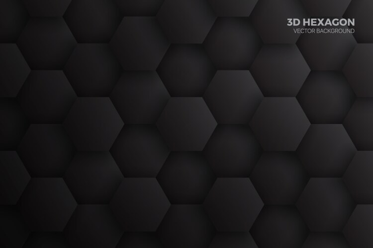 Dark Hexagon Blocks Abstract Background vector image