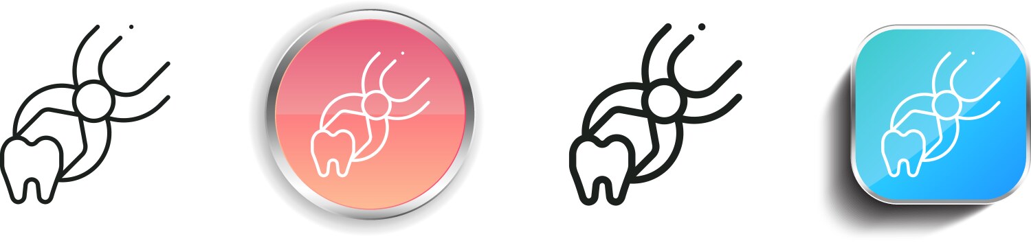 Extraction icon thin linear regular and button vector image