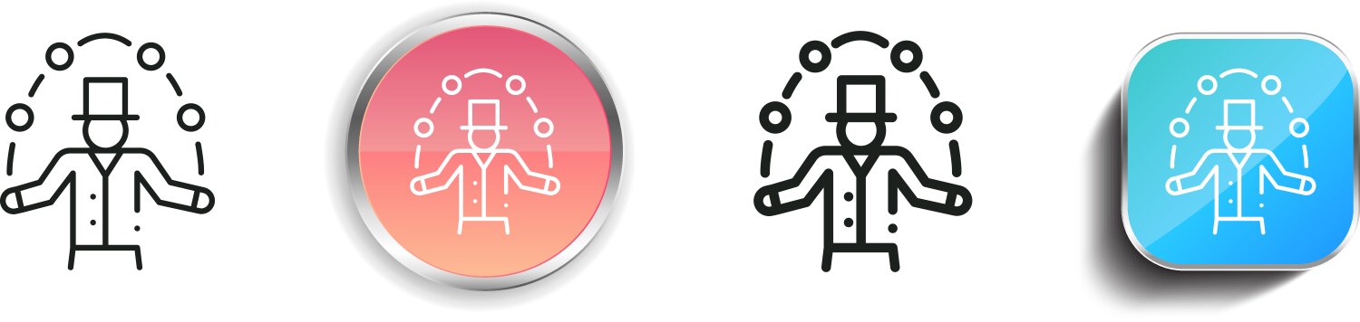 Circus icon thin linear regular and button style vector image