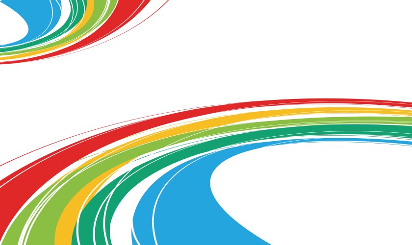 Rainbow wave line Royalty Free Vector Image - VectorStock