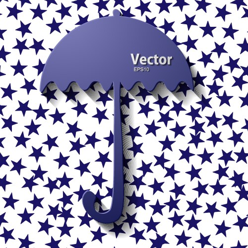 Colorful beach umbrella on background vector image