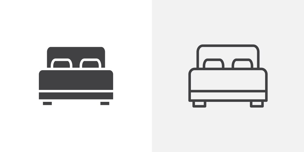 Bed icon Royalty Free Vector Image - VectorStock