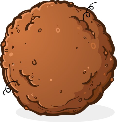 Large Brown Ball of Dirt Vector Image