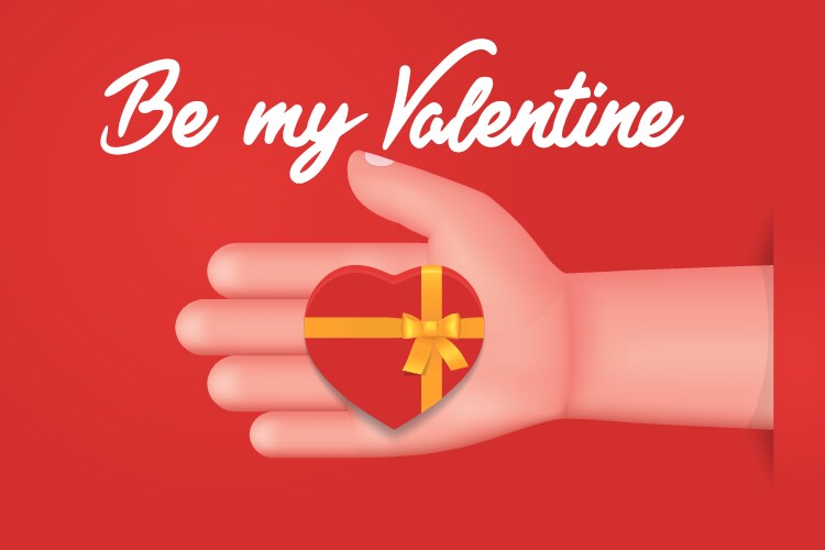 be my valentine concept vector image