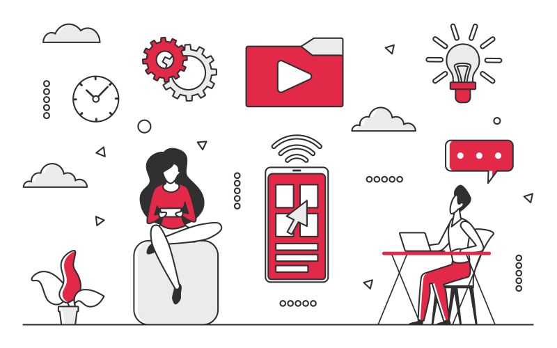 People communication Royalty Free Vector Image