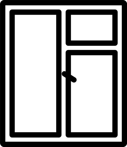 Icon of closed window frame Royalty Free Vector Image