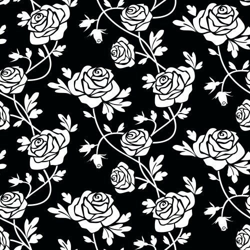 Rose Pattern Sample Roses seamless pattern Royalty Free Vector Image