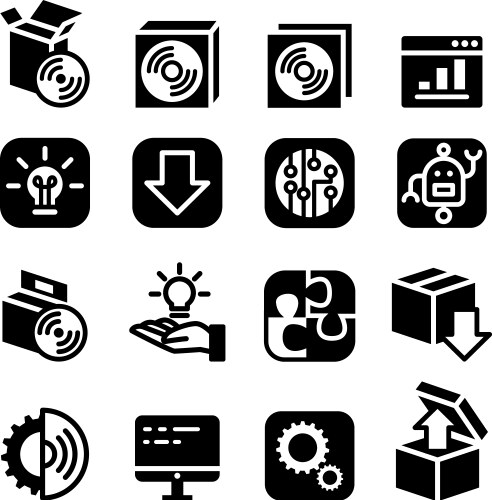 Setup configuration setting plug-in vector image