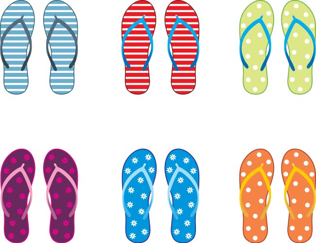 Beach sandals Royalty Free Vector Image - VectorStock