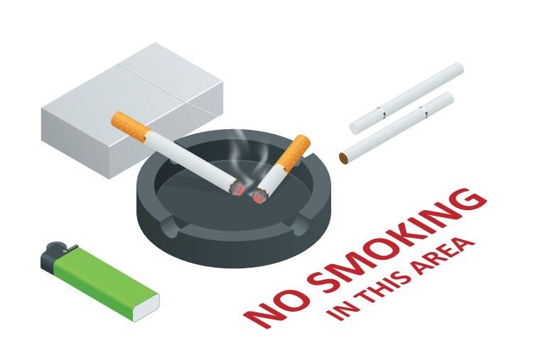 stop smoking cigarettes concept vector image