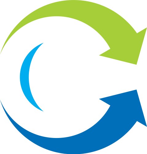 Arrows cycle round process direction Royalty Free Vector