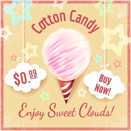 Cotton candy Royalty Free Vector Image - VectorStock