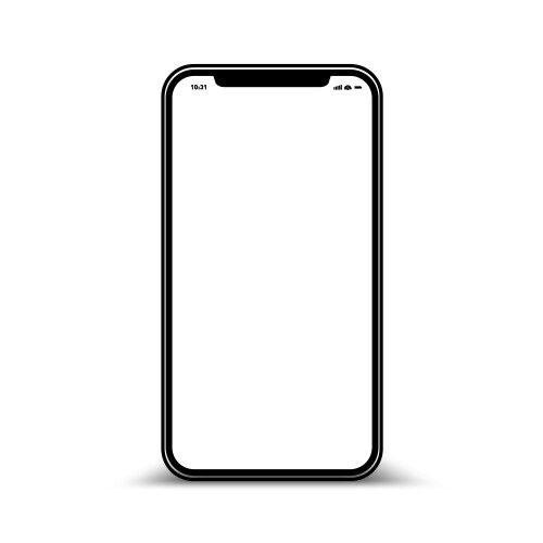 abstract simple smartphone with clear ui template vector image