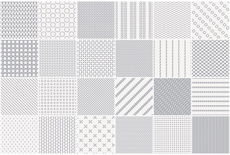 Minimalist Gray Patterns - Seamless Collection – Royalty-Free Vector ...