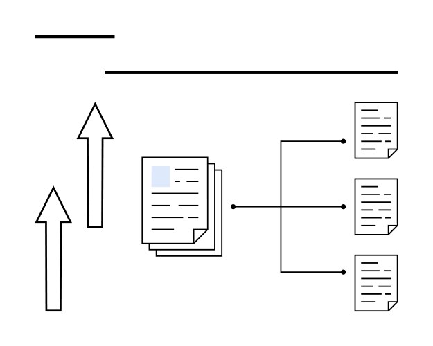 Document workflow with centralized processing vector image