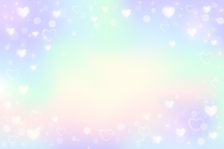 Rainbow fantasy background holographic vector image