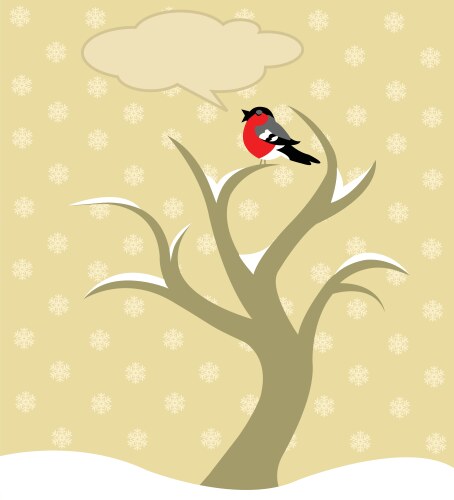 Winter Vector Bird Cute winter bird Royalty Free Vector Image - VectorStock