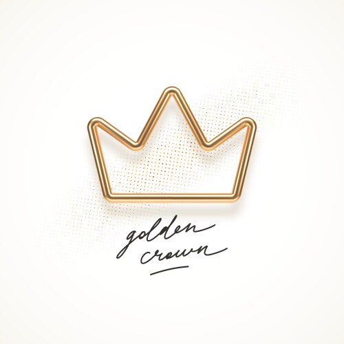 Realistic golden metal crown on a white background vector image