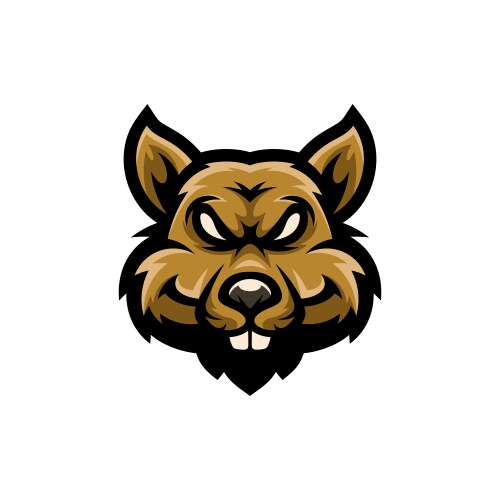 Aggressive Rat Mascot Logo Vector Image