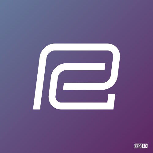 Purple Monogram Logo - PG Vector Image