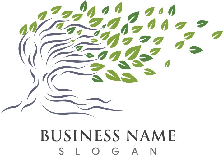 Tree icon logo template Royalty Free Vector Image