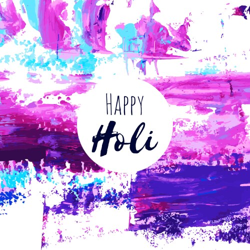 Holi Oil Watercolor Background Vector Image