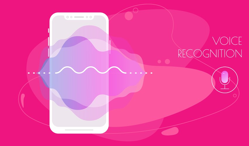 Mobile app ui personal voice assistant concept vector image