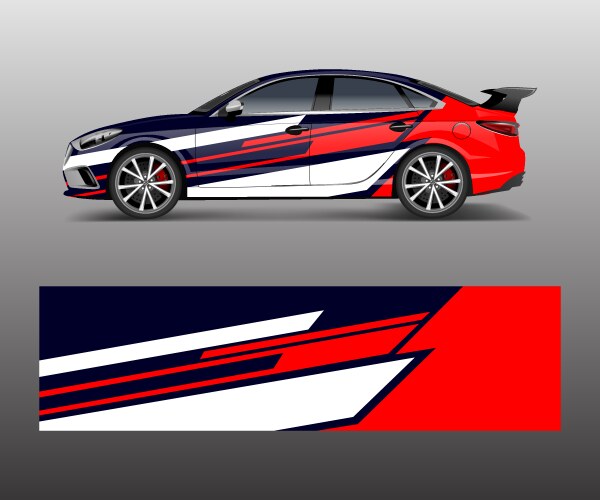 Abstract Car Wrap Vinyl Sticker Vector Image