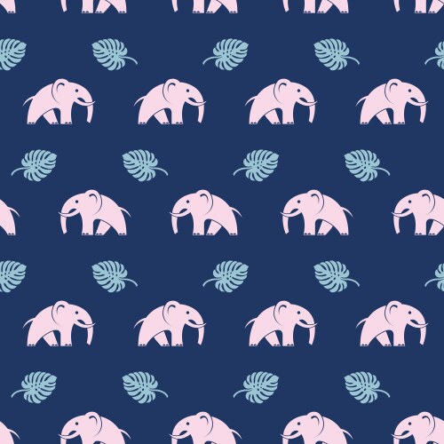 Cute seamless pattern background with cartoon Vector Image