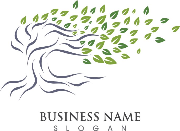 Tree icon logo template Royalty Free Vector Image