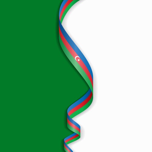 Azerbaijani Flag Abstract Wave Vector Image
