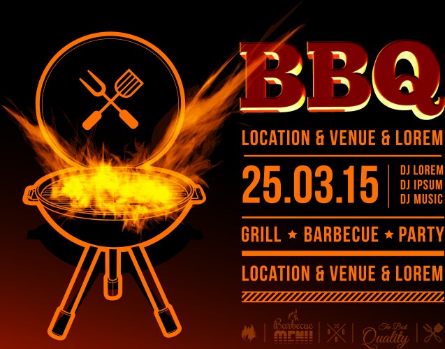 Best bbq grill poster Royalty Free Vector Image