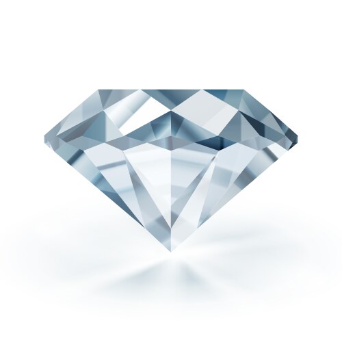 Gold diamond isolated Royalty Free Vector Image