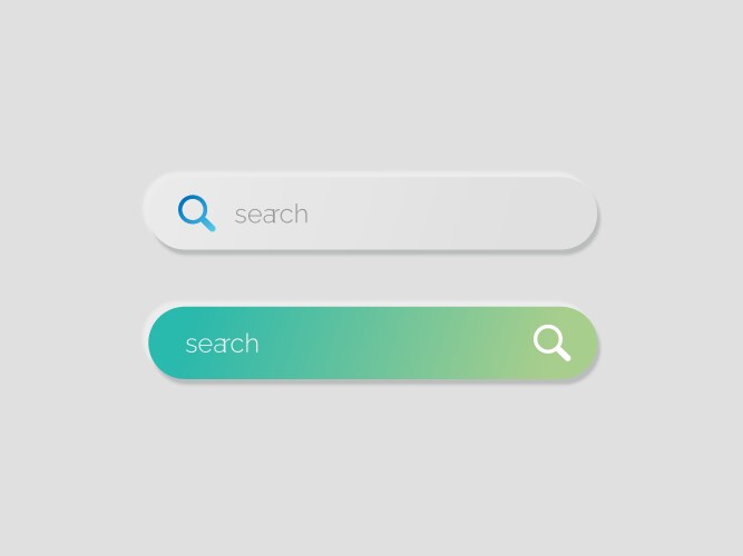 Modern Search Bar UI Template Vector Image