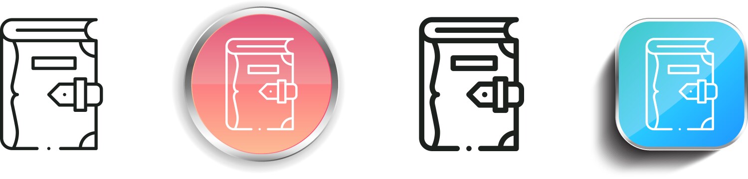 Classical icon thin linear regular and button vector image