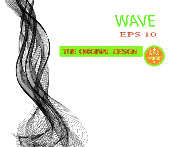 Abstract black wave design element Royalty Free Vector Image