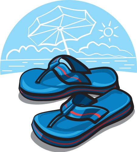Flip flop beach slippers Royalty Free Vector Image