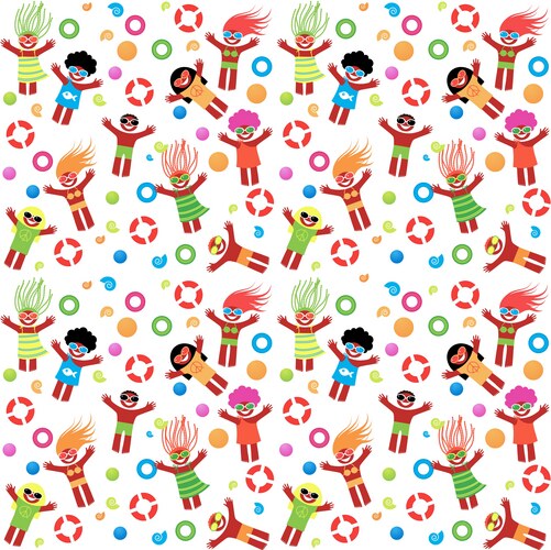 Summer Beach Pattern Vector Image