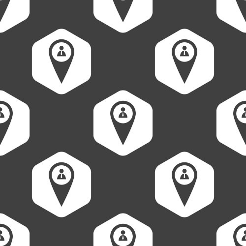 Black hexagon user pointer pattern vektorbild