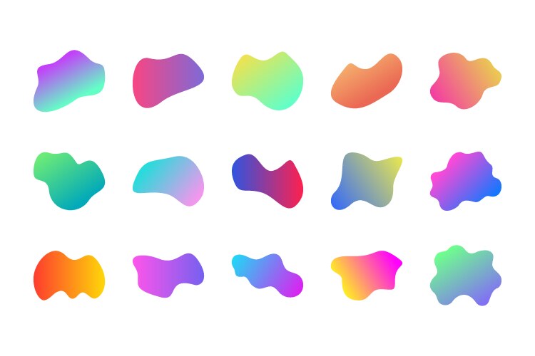 Gradient abstract irregular blob shape vector image