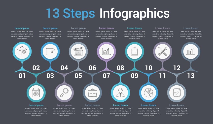 Process diagram template vector image