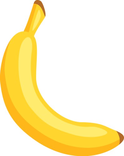 Flat Banana Icon - Ripe Fruit Vector Image